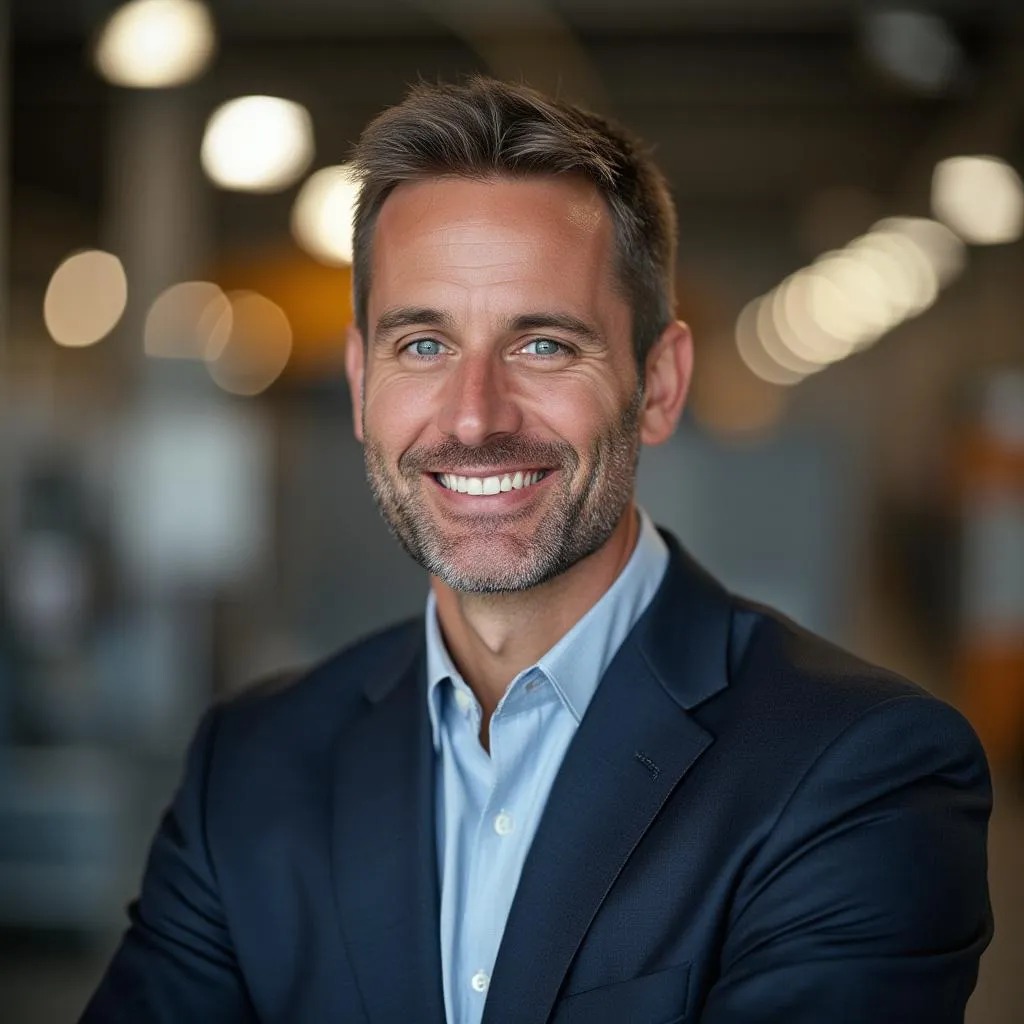 CEO empresa manufacturera satisfecho con servicios